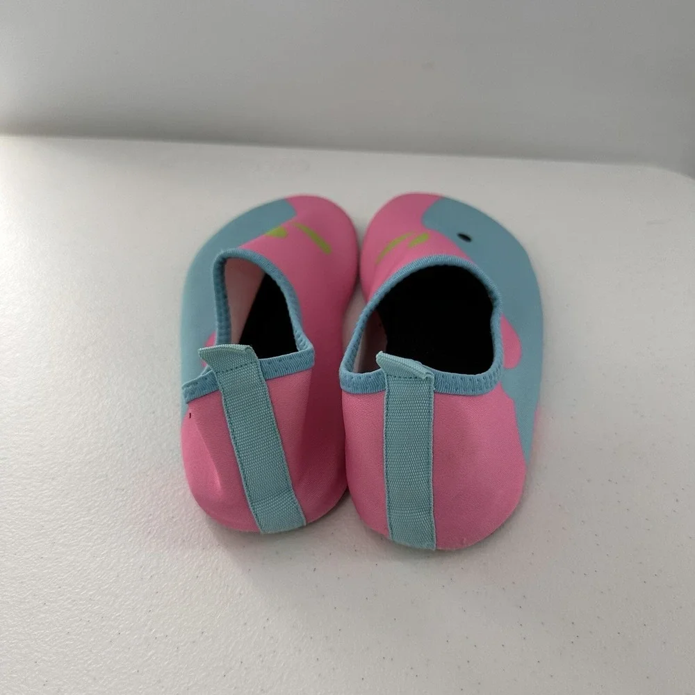 Water Swim Shoes 2-3 Girls Youth pink blue whale‎ lake sports outdoor 8.5